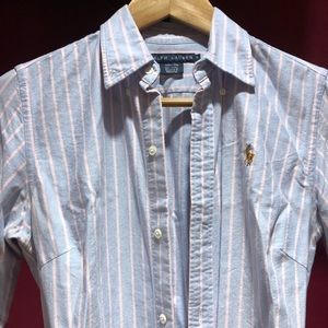 Stunning striped polo dress with belt